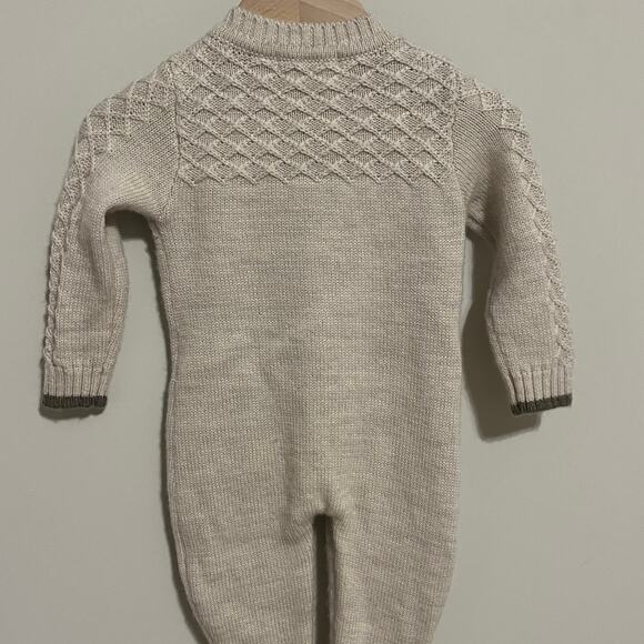 Reflex wool baby button down onesie - Picture 3 of 4